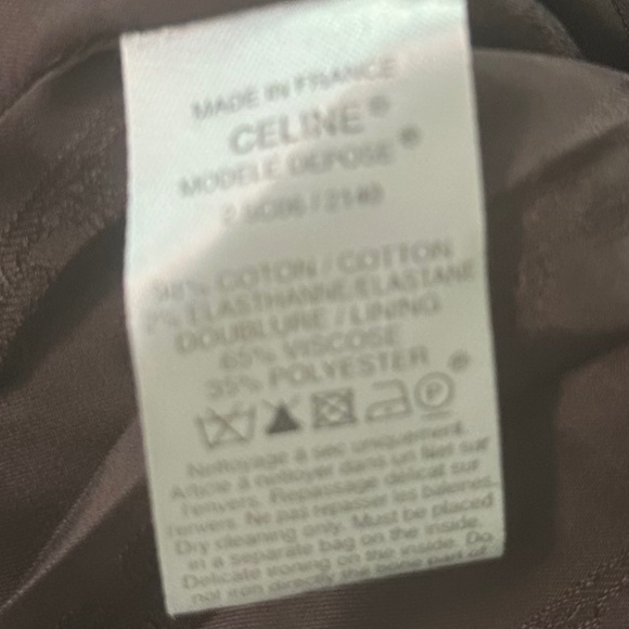 Vintage CELINE Brown Velvet Blazer - Never worn, like new - Size 10 - Picture 11 of 14
